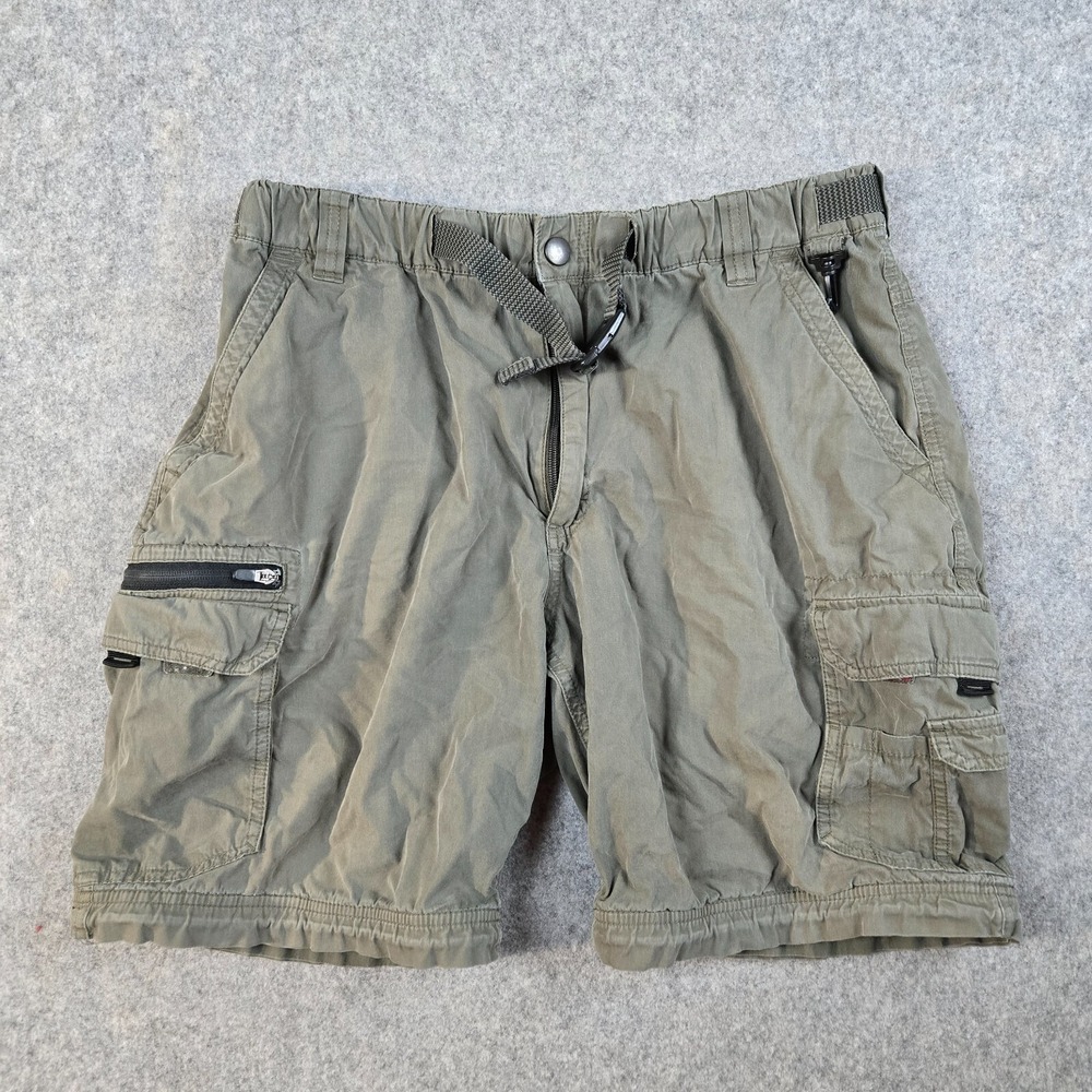 BC Clothing Cargo Shorts Mens XL Olive Green Hiking Utility Gorpcore Outdoor